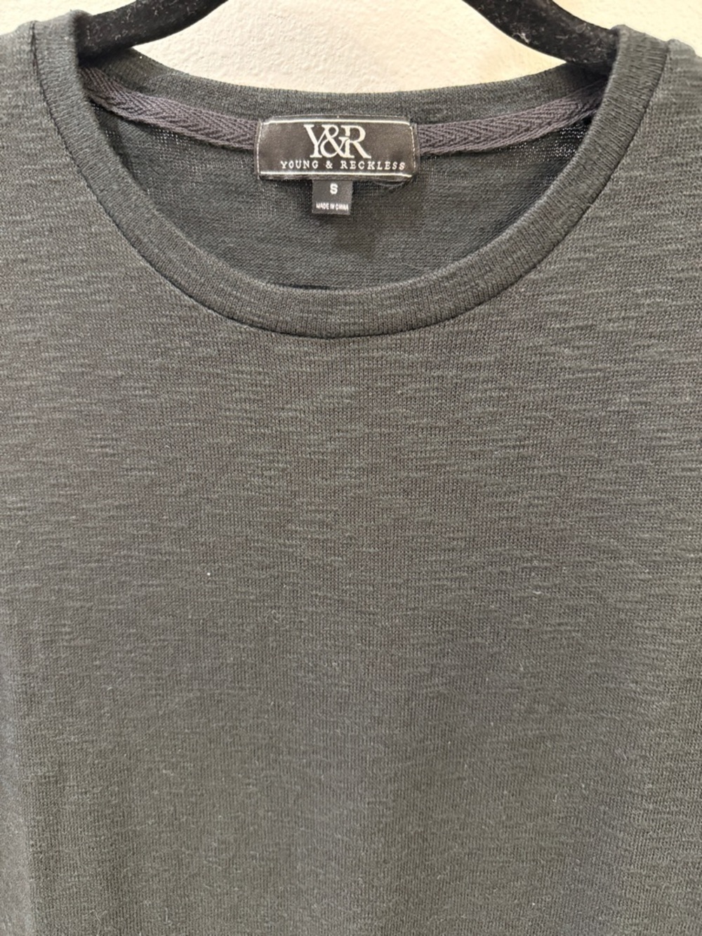 Young & Reckless Men's Dark Charcoal Crewneck Tee